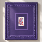 Sushi by Hira A., framed in a carved purple frame